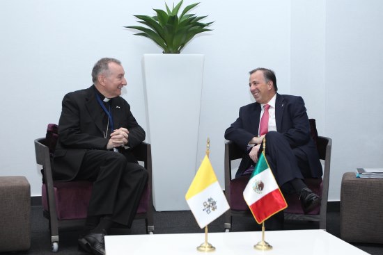 FOTO 2 Canciller JosÃ© Antonio Meade con el secretario de Estado de la Santa Sede, Pietro Parolin