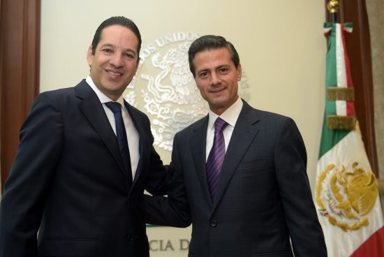 RECIBE EL PRESIDENTE PEÑA NIETO A GOBERNADOR ELECTO DE QUERÉTARO