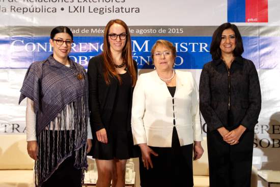 FOTO La presidenta de Chile, Michelle Bachelet, impartió conferencia magistral sobre género