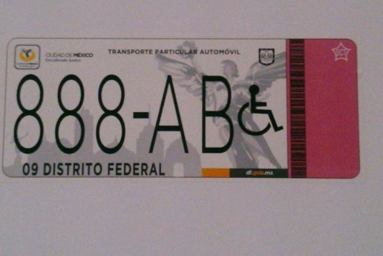 placas df discapacitados