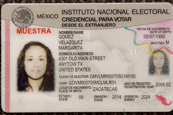 APRUEBAN MODELO DE CREDENCIAL PARA VOTAR DESDE EL EXTRANJERO