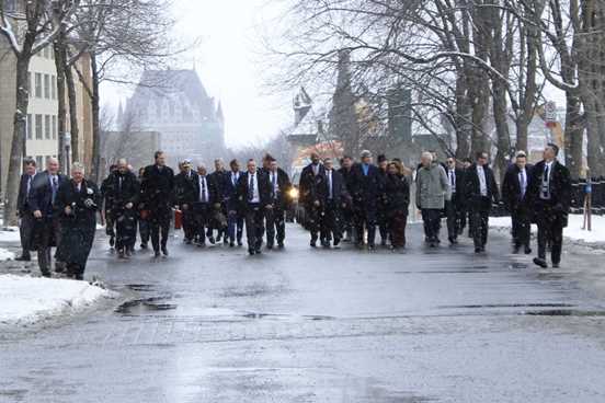 FOTO 4 Caminata de los Cancilleres de América del Norte en Quebec