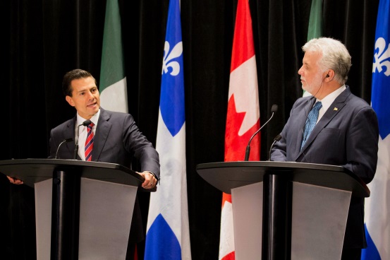 PEÑA NIETO Y PHILIPPE COUILLARD OFRECEN CONFERENCIA CONJUNTA