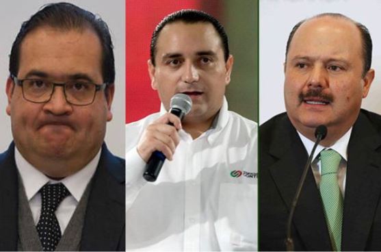 Javier Duarte, César Duarte y Roberto Borge